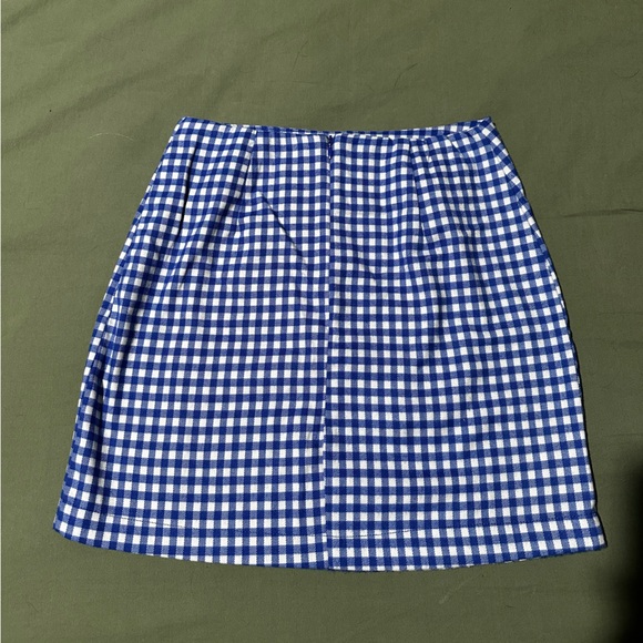 Blue Gingham Mini Skirt - Picture 3 of 3